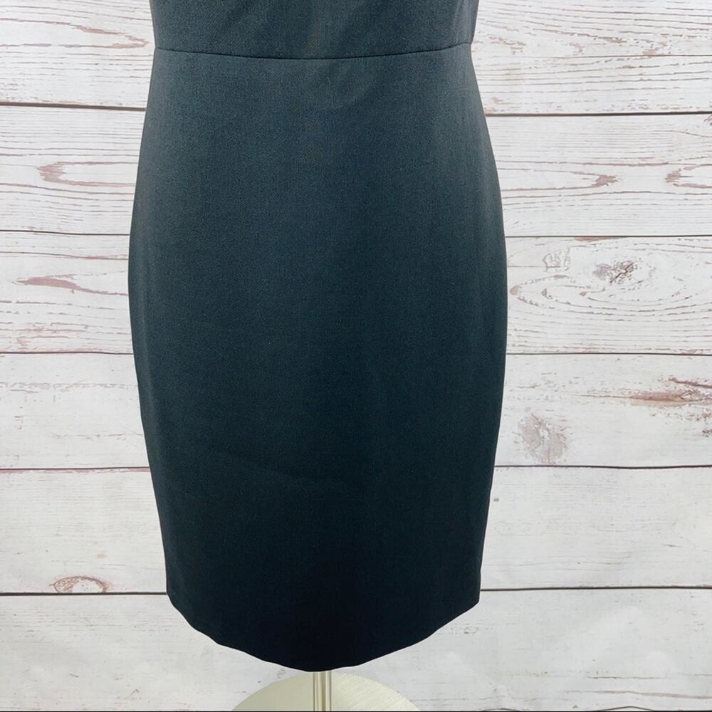 Talbots black wool sheath dress pleated bust classy - Picture 6 of 13